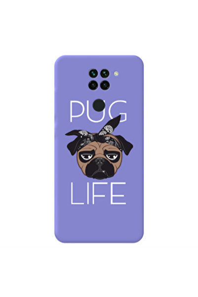 Other Xiaomi Redmi Note 9 Pug Life Purple Colored Silicone TPU Θήκη