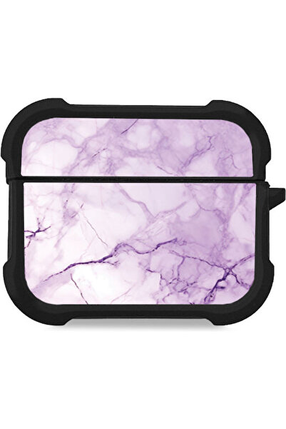 Other Θήκη Σιλικόνης Σειράς Sonique Marble σε Μωβ Χρώμα για Apple AirPods Pro 3
