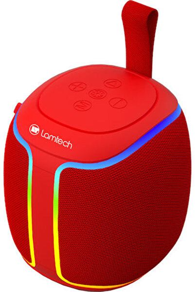 Lamtech Αποσπώμενο Ηχείο Bluetooth 5W με Ραδιόφωνο Κόκκινο