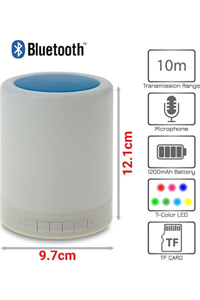 OEM M16 Ηχείο Bluetooth 3W με Ραδιόφωνο Λευκό/Μπλε