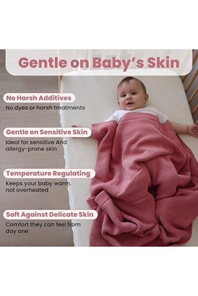 Yıldızan Balance Life 100% Organic Cotton Baby Knitted Blanket and Gift Box –...