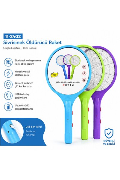 TinyBox Renkli Raket Modeli Elektronik Sinek Öldürücü Cız Makine Herhangi Bir Renk Gönderilir