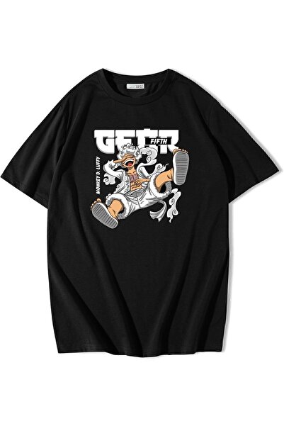 ZOKAWEAR تي شيرت للجنسين مقاس كبير من Fifty Gear Monkey D. Luffy