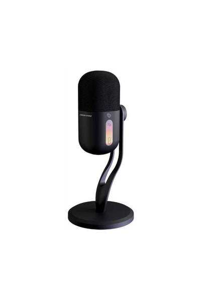 porodo Elyx RGB Condenser Microphone with Noise Suppress Button, Adjustable A...