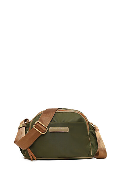 Derimod Women's Khaki Fabric Crossbody Bag 26Sbd26646F