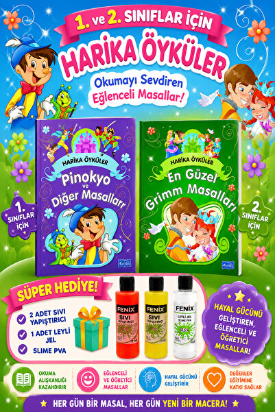 0-6 Yaş Yayınları 1 ve 2.Sınıflar İçin Harika Öyküler - ( Grimm Masalları - P...