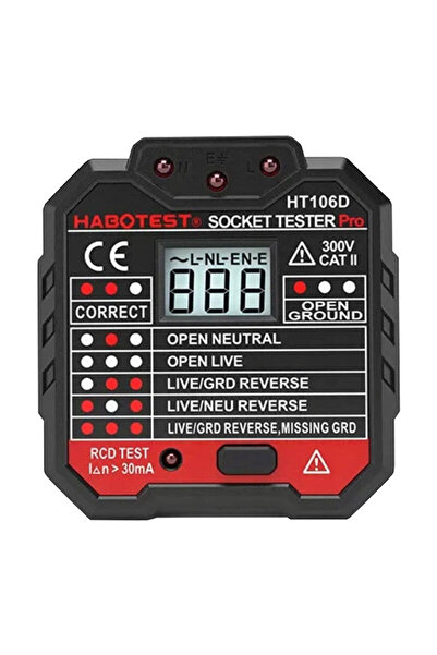 Habotest Tester digital de priză de înaltă precizie Ht106D