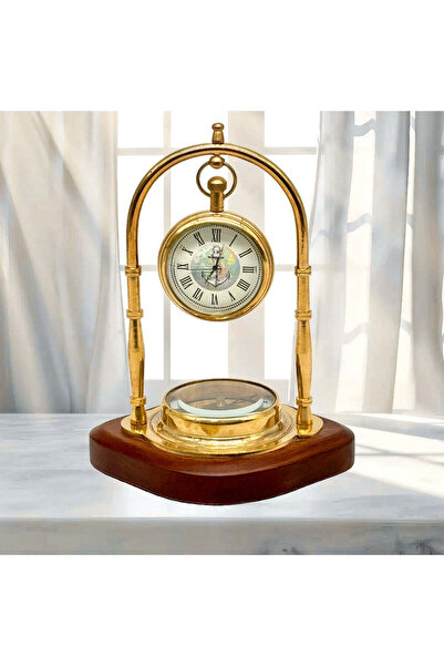 Al Athar Arts Brass Nautical Table Watch – Vintage Maritime Design | Handcraf...