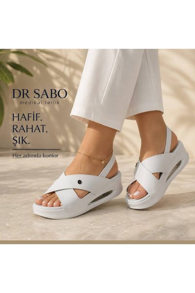 DR SABO Premium Genuine Leather Orthopedic Women's Sandals Medical Slippers Summer Daily Comfortable Anatomical Sole