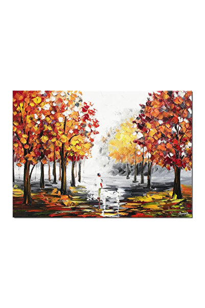 artnova Ръчно рисувана пейзажна картина, На път, 70x50см, маслена на платно, ...