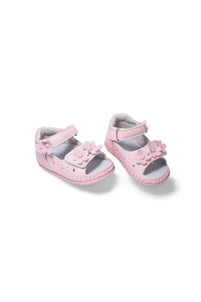 Apawwa Baby First Steps Sandals Pink with Little Flowers