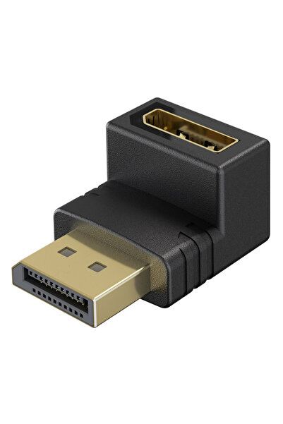 goobay αντάπτορας DisplayPort 77130, 8K/144Hz, γωνιακός, μαύρος