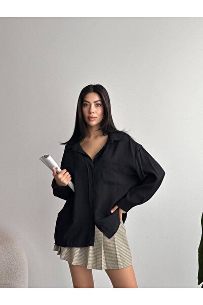 PİNK FLY Lara Keten Women's Oversize Shirt