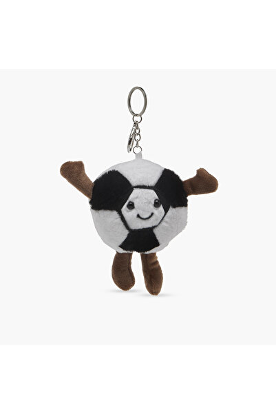 Lifestyle Plush Football Bag Charm Keyring