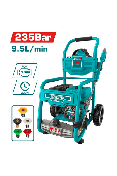 TOTAL ماكينة غسيل صناعية على البنزين 75HP 235 BAR