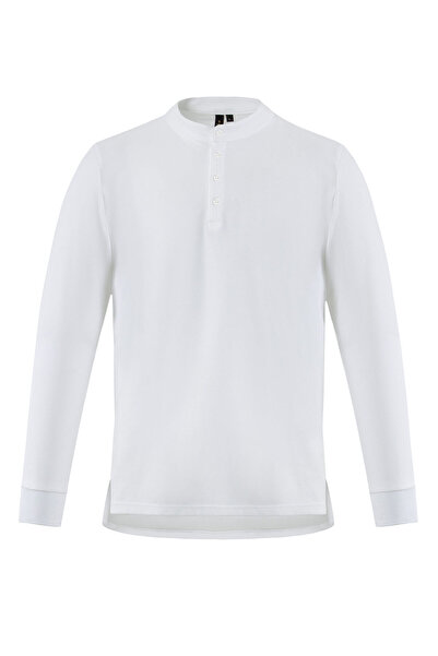 axon Πικέ ΜΑΟ μπλούζα L/S ROCA White L