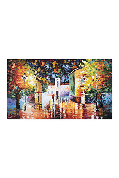 artnova Картина  "Вечерна сцена " под светлината на фенерите, 120x70см, ръчно...