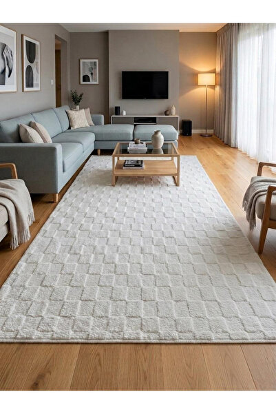 Merinos Post Halı Peluş Kaymaz Taban | Yumuşak Dokulu, Dekoratif, Modern Salo...
