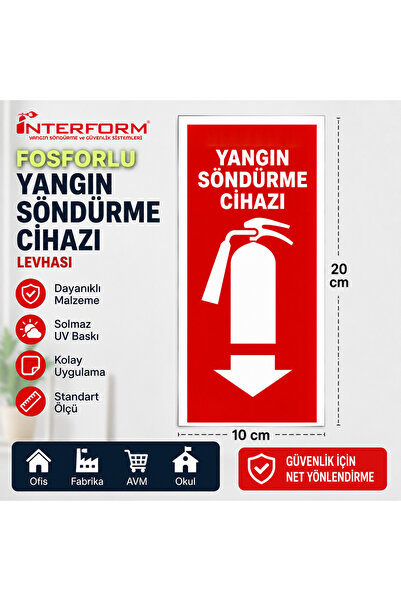 INTERFORM Phosphor Fire Extinguisher Board 10 X 20 CM