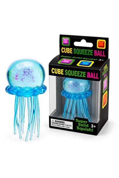 Leski Jucărie Squishy în formă de meduză, Leski, Model translucid tip jeleu, ...