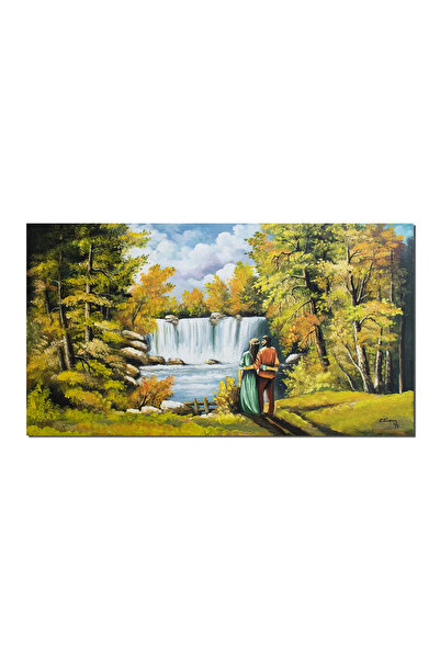artnova Ръчно рисувана картина на влюбени, Заповядат заедно завинаги, 120x70с...