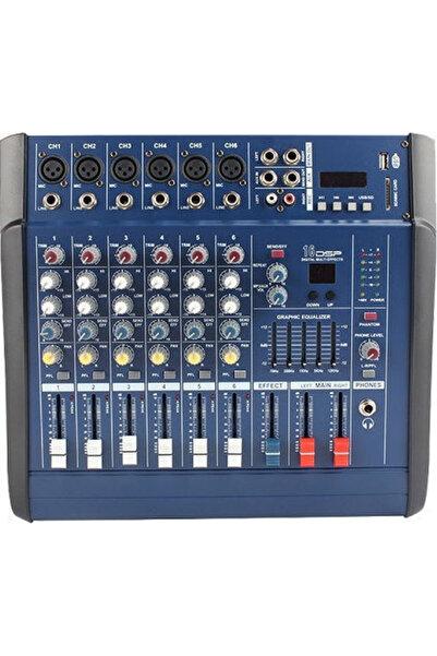 Other PMX602D Ενεργή Αναλογική Κονσόλα 6 Καναλιών με Τροφοδοσία Phantom και 6...