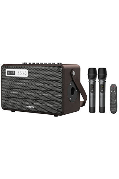 Aiwa Ηχείο Καραόκε με Ασύρματα Μικρόφωνα DSP Enigma Lite MIX420 Καφέ