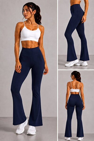 VERA LİFE Women's Spanish-Style Flawed High-Waist Leggings