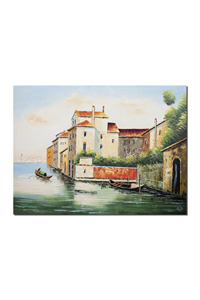 artnova Tablou GIGANT pictat manual, Peisaj Venetian, 120x90cm ulei pe panza,...