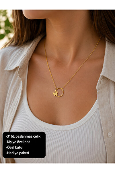HER ŞEY NOTA www.herseynota.com 316L Stainless Steel Butterfly Detailed Hoop ...