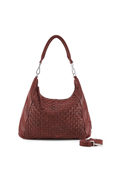 FREDsBRUDER Calm Weave Geantă de umăr din piele 38 cm