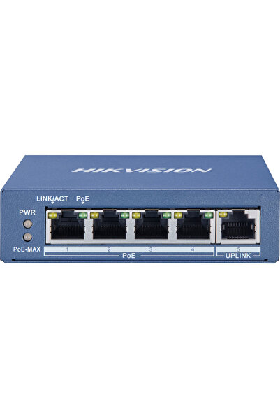 Hikvision DS-3E0510P-E 8 Θύρες, μη διαχειριζόμενος διακόπτης PoE Gigabit επιπ...