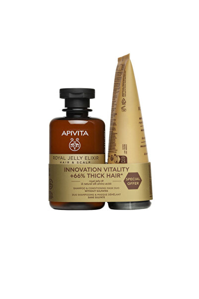Apivita Royal Jelly Elixir Shampoo + Spülung Set 2-teilig 2 Stück