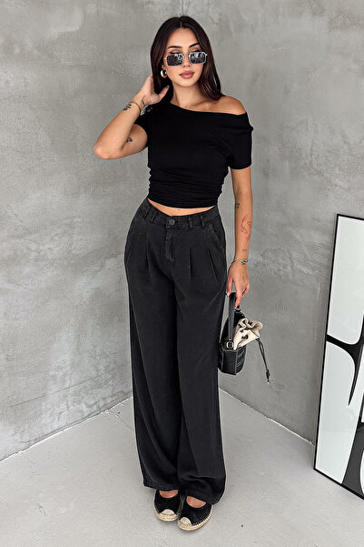 Noa&Noa Urban Ease Women's High Waist Palazzo Jean Trousers