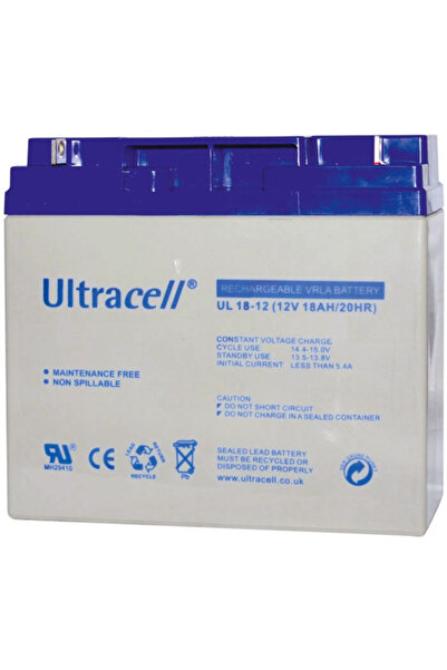 Ultracell B12V-18 Υπερκυψέλη ©   Επαναφορτιζόμενη σφραγισμένη μπαταρία μολύβδ...