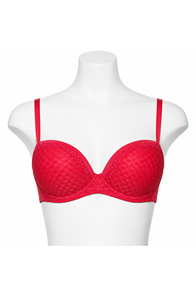 Generic Girls' Bra with Padded Cups and Multi-Color Lace