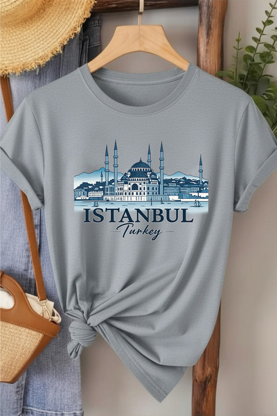 l'eivor Γυναικείο βαμβακερό μπλουζάκι Istanbul Printed χωρίς φίλτρο