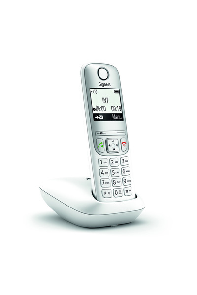 Universal جيجاسيت A690، هاتف ديكت، أبيض، 14 ساعة من التحدث، 180 ساعة من الانت...