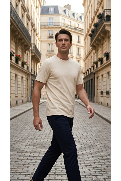 Basic Modal Bisiklet Yaka Erkek T-Shirt