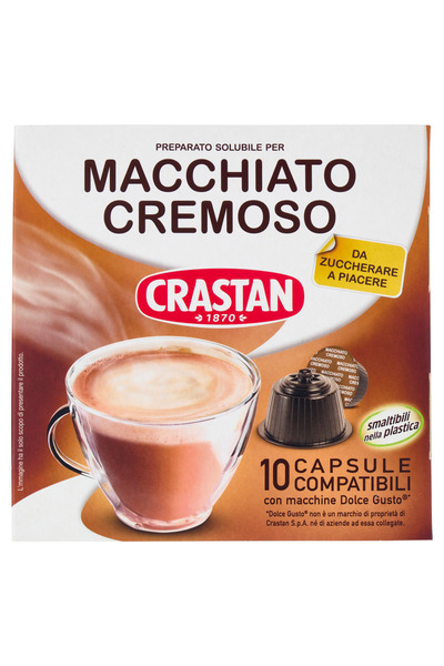 Crastan Capsule Cafea Macchiato Import Italia, 10 Buc, Compatibile Dolce Gust...