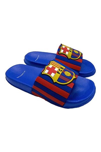 Barcelona Σαγιονάρες παραλίας από καουτσούκ, σχέδιο FCB, Μπλε
