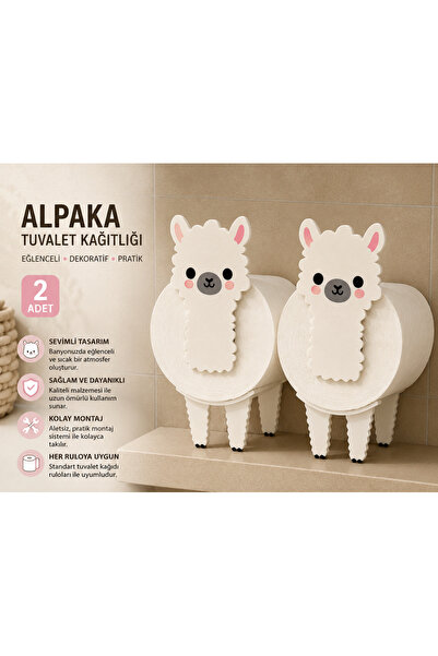 Memania Co Alpaca Llama Toilet Paper Holder Fun Bathroom Organizer Decorative...