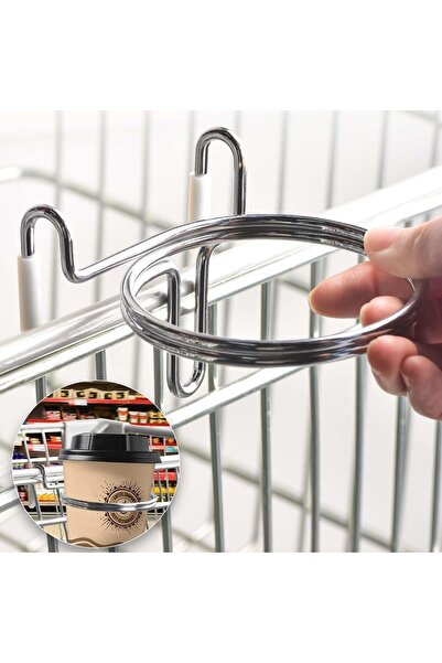 Arabest Shopping Cart Cup Holder,2 Pcs Metal Drink Holder Attachment,Upgraded...