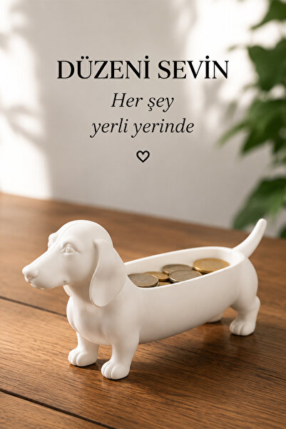 İBERİALHOME Dekoratif Sosis Köpek Anahtarlık Düzenleyici | Dachshund Masa Üst...