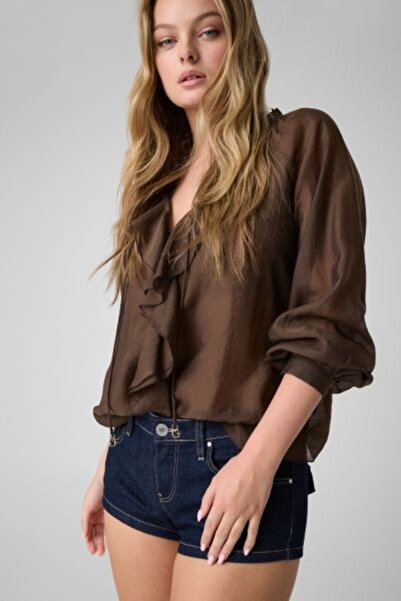 Guess LACİVERT KADIN KOT ŞORT