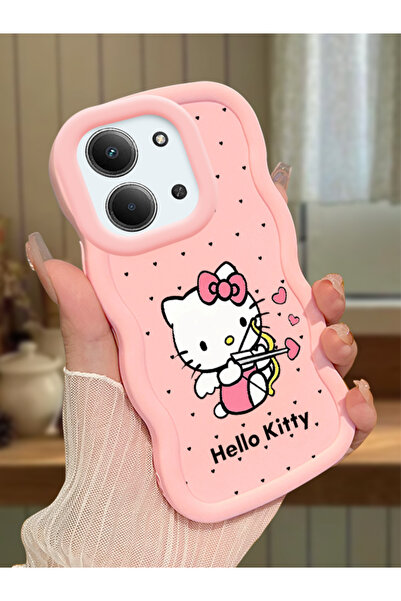 Hontinga Redmi 15C 4G Uyumlu Kılıf kamera koruyucu Pembe Silikon Couple Telef...