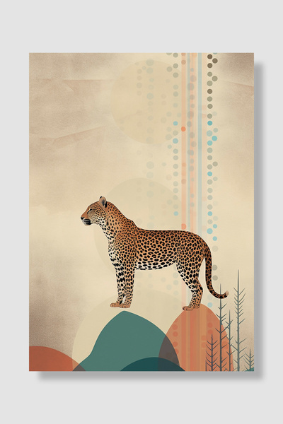 Luna Marissa Poster cu tigru Leopard cu pete Modern Abstract Bej Tonuri paste...