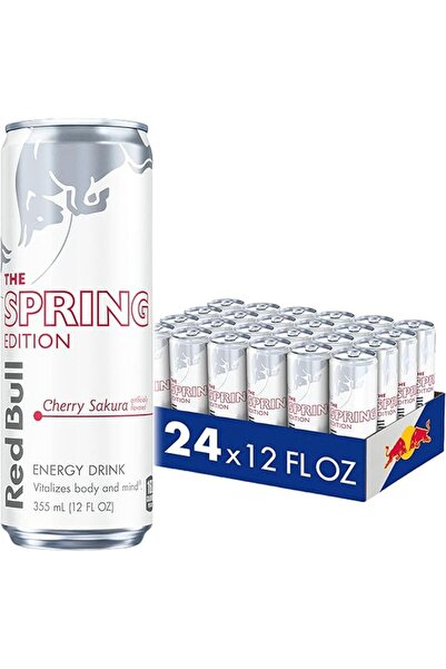 Red Bull Spring Edition Energy Drink, Sakura Cherry, 114mg Caffeine and Tauri...