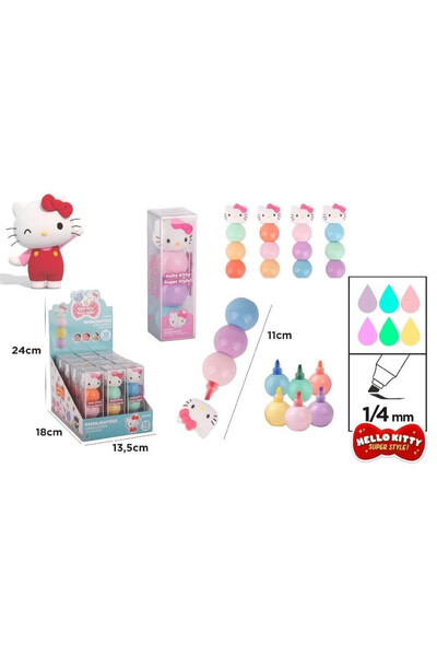 OEM Figurina MP Main Paper Hello Kitty multicolor set 3 culori