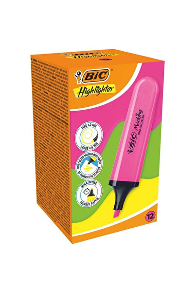 Bic Marcator text/marker Highlighter, varf dublu 1.2/4.6 mm, uscare rapida, r...